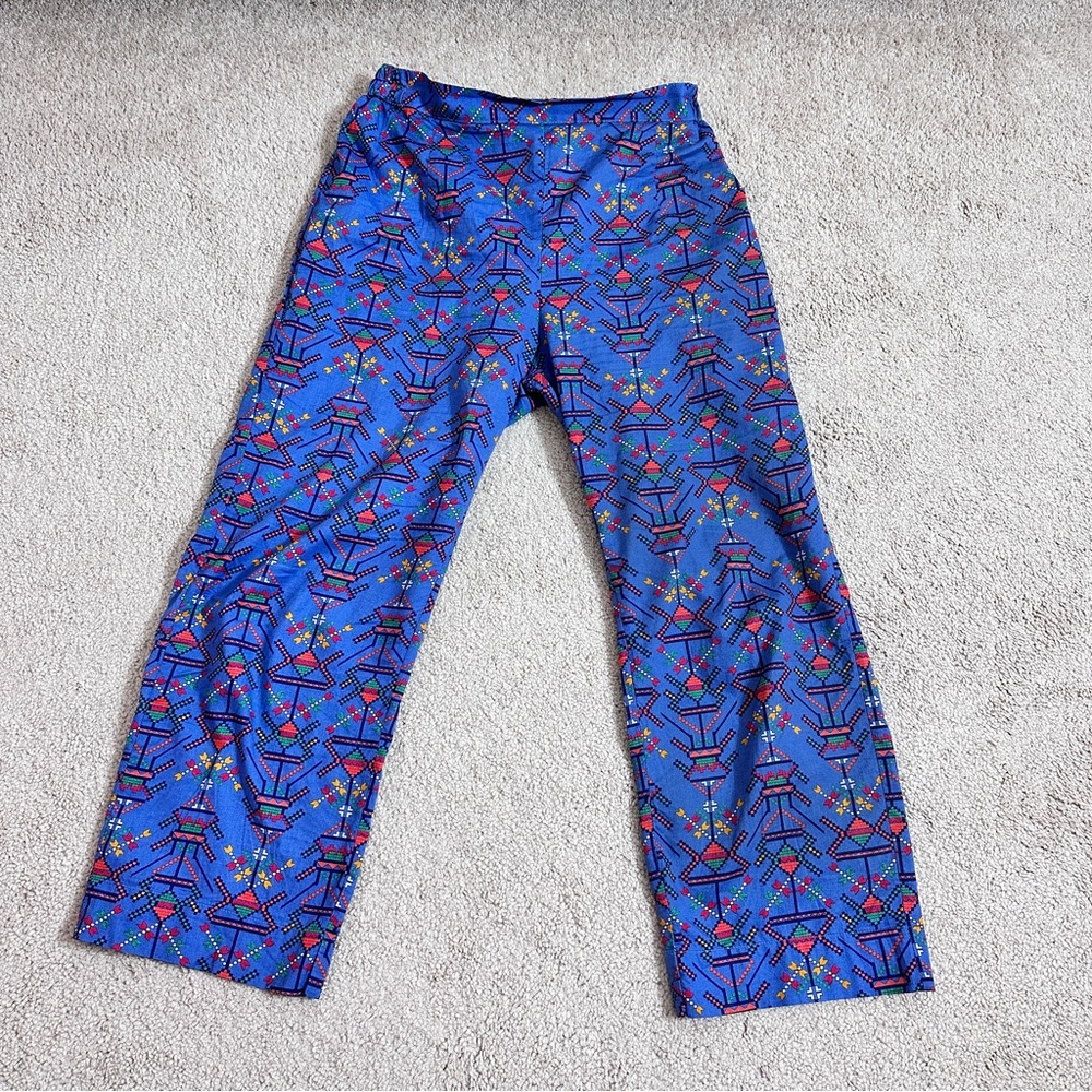 Pakistani sapphire printed cotton trousers/culotte